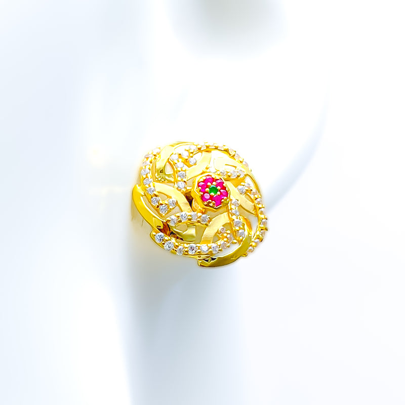 dazzling-colored-22k-gold-cz-earrings