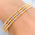 Vibrant Multi Bead 22k Gold Bangle Bracelet