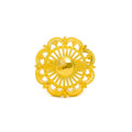 Modish Striped Flower 22K Gold Ring 