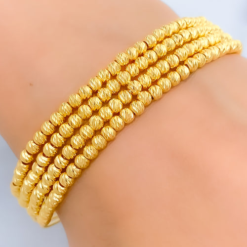 Impressive Jazzy 22k Gold Bangle Bracelet 