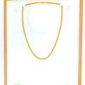 Medium 22k Gold Hollow Rope Chain - 22"