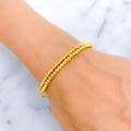 Dazzling Bead 22k Gold Bangle Bracelet 