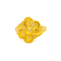 Bold Gorgeous Flower 22K Gold Ring 