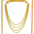 Thick 22k Gold Hollow Rope Chain - 24"