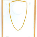 Thick 22k Gold Hollow Rope Chain - 22"