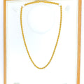 Thick 22k Gold Hollow Rope Chain - 24"