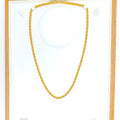 Thick 22k Gold Hollow Rope Chain - 20"