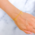 Twisted Rope 22k Gold Charm Bracelet 