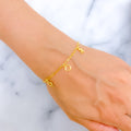 Reflective 22k Gold Multi Charm Bracelet 