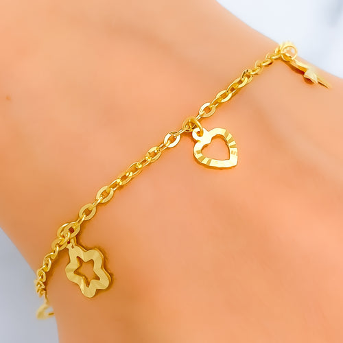 14k Gold Vermeil Mini Hanging Coin Bracelet  Carrie Elizabeth