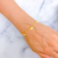 Shimmering Beautiful Butterfly 22k Gold Charm Bracelet