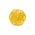 Dazzling Elevated Floral 22K Gold Ring 