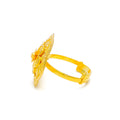 Dazzling Elevated Floral 22K Gold Ring 