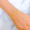 Intricate Lavish 22k Gold Charm Bracelet