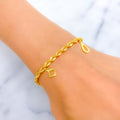 Posh Lavish 22k Gold Multi Charm Bracelet 
