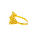 Mesmerizing Ornamental 22K Gold Floral Ring 