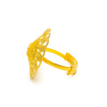 Rich Floral Smooth Finish 22K Gold Ring 