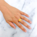 Graceful Satin Finish 22K Gold Ring 