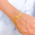 stunning-striped-leaf-22k-gold-bangle-bracelet