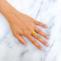 Upscale 22K Gold 5CT Yellow Sapphire Ring 