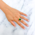 Magnificent 22K Gold 5.5CT Emerald Ring 