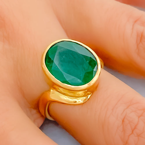 Gold Plated Quartz Single Stone Ring from Peru - Clearly Golden | NOVICA