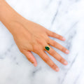 Impressive 22K Gold 6.5CT Emerald Ring 