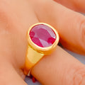 Exclusive Oval 22K Gold 7.5CT Ruby Ring 