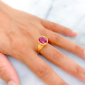 Exclusive Oval 22K Gold 7.5CT Ruby Ring 