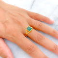 Tasteful 22K Gold 2.5CT Emerald Ring 
