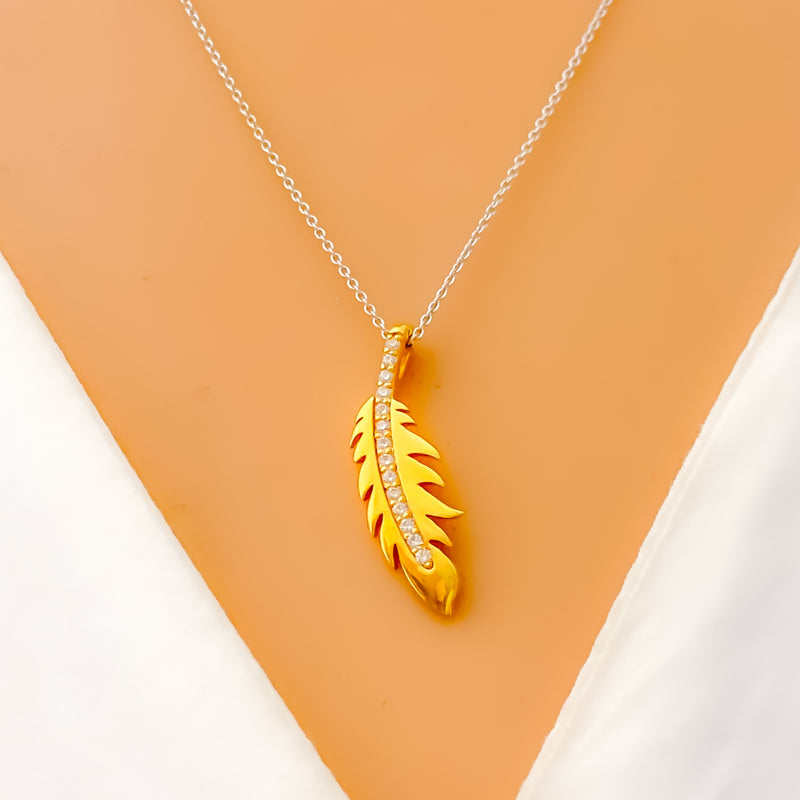 decorative-leaf-2k-gold-cz-pendant