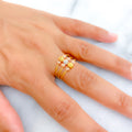 Luscious Multi-Tone 22K Gold Wire Ring 