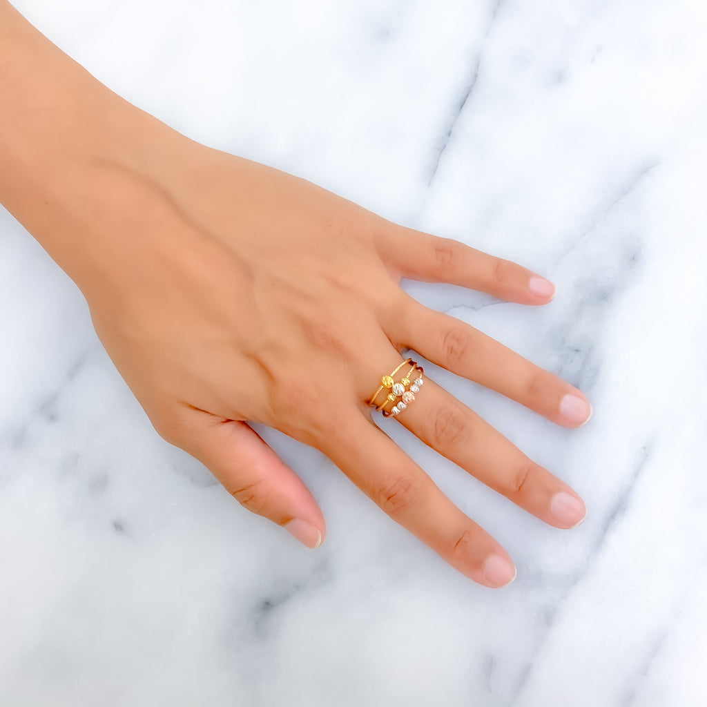 Dressy Graduating 22K Gold Orb Ring – Andaaz Jewelers