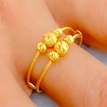 Dainty Twin Layered 22K Gold Ring 