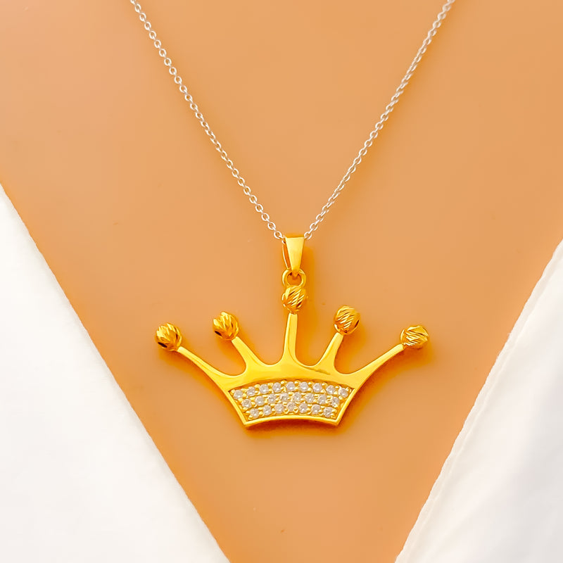 elegant-crown-22k-gold-cz-pendant