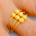 Exclusive High Finish 22K Gold Orb Ring 