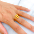 Exclusive High Finish 22K Gold Orb Ring 