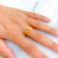 Vibrant Upscale 22K Gold Ring 