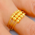 Classy Evergreen 22K Gold Orb Ring 