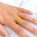 Classy Evergreen 22K Gold Orb Ring 