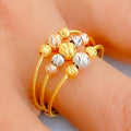 Opulent Multi-Bead 22K Gold Ring 