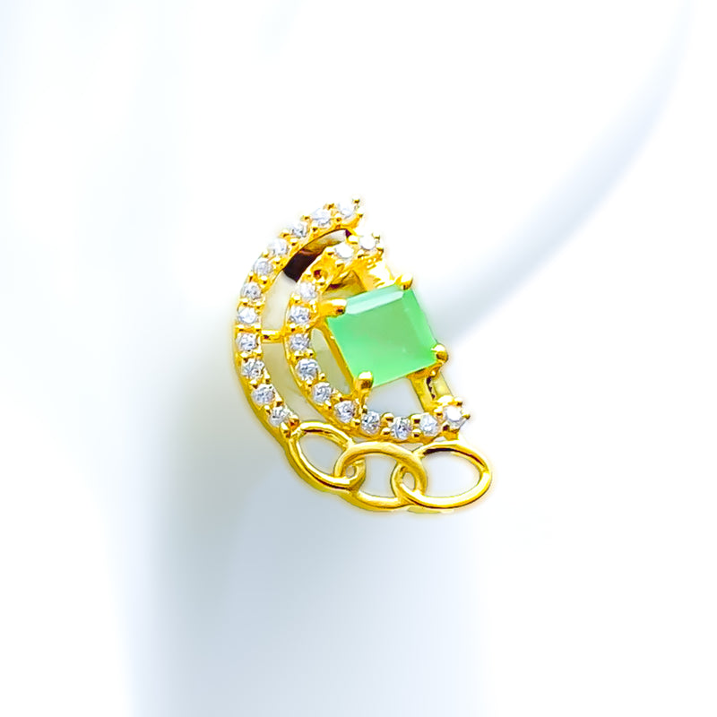 brilliant-green-22k-gold-cz-earrings