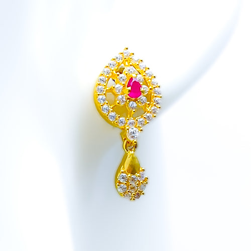 versatile-glamorous-22k-gold-cz-earrings