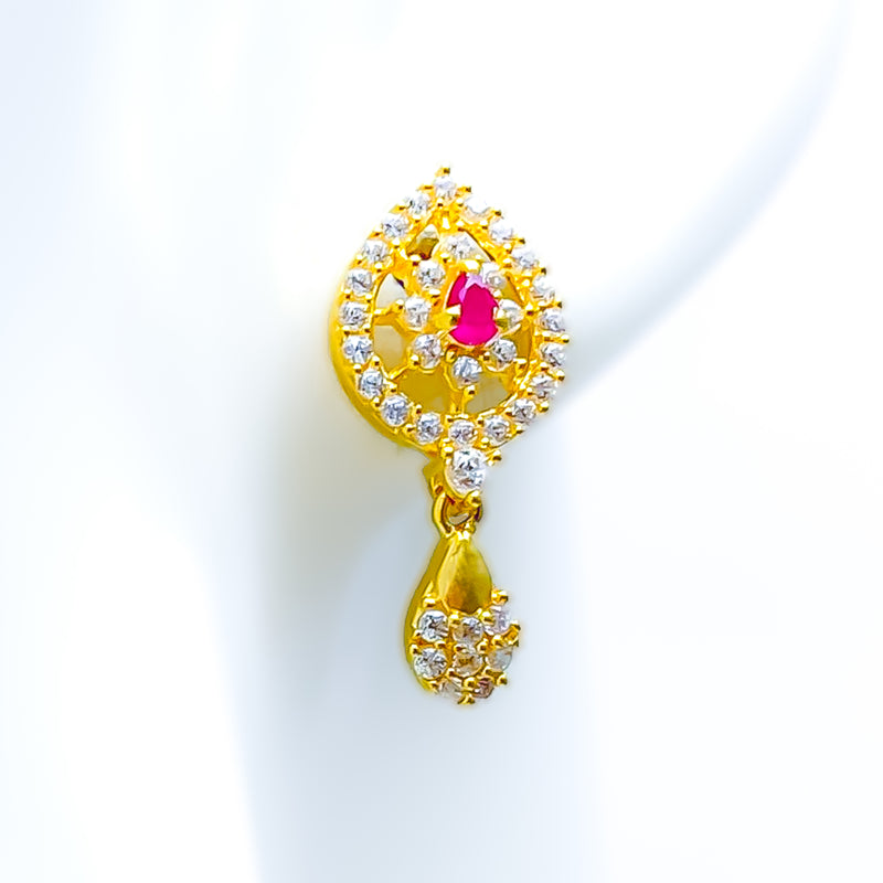 versatile-glamorous-22k-gold-cz-earrings