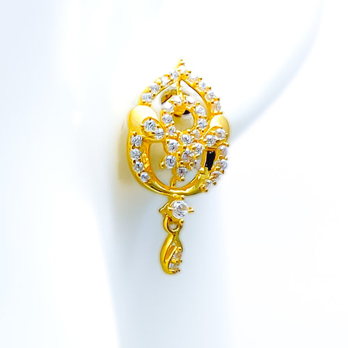 charming-polished-22k-gold-cz-earrings