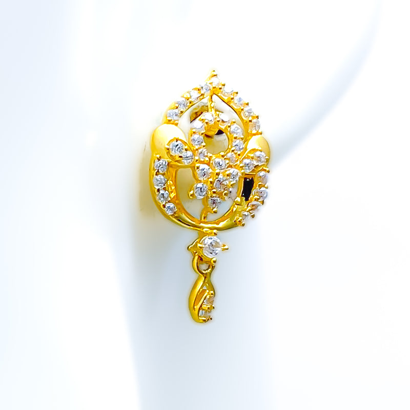 charming-polished-22k-gold-cz-earrings