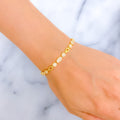 Sparkling Smart Oval CZ 22k Gold Bracelet 