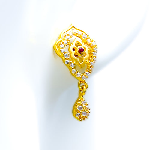 dapper-lovely-22k-gold-cz-earrings