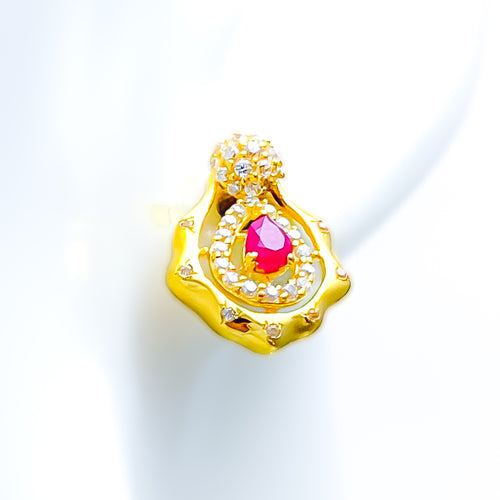 red-accented-22k-gold-cz-earrings