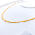 Beaded Square 22k Gold Chain - 20"